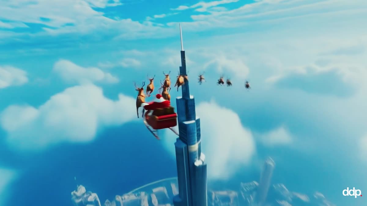 AI Christmas film over Dubai
